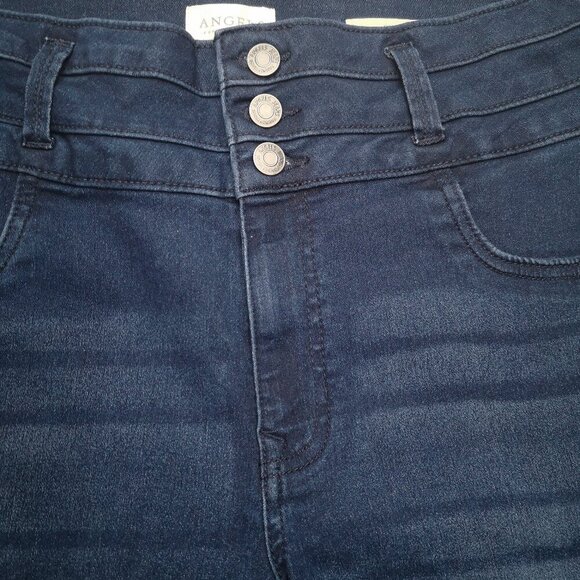 Angels Forever Young Everluxe Shape Ladies Size 16/33 Dark Wash Skinny Jeans - Picture 8 of 13
